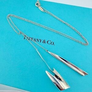 Tiffany & Co. Frank Gehry Flux Double Pendant Necklace Sterling Silver